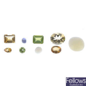 A selection of gemstones.