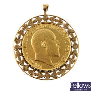 Edward VII, gold Five-Pounds 1902.