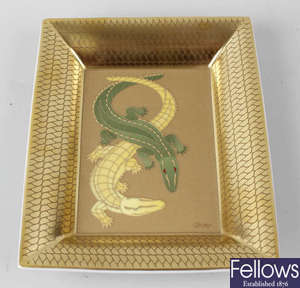 A box containing a a mixed selection of items, to include Lalique.