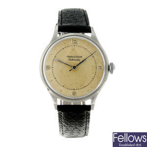 JAEGER-LECOULTRE - a gentleman's stainless steel wrist watch.
