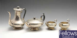 A 1920/30's four piece silver tea service.