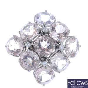 GAVELLO - a morganite and diamond dress ring.