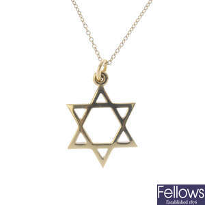TIFFANY & CO. - a Star of David pendant, on chain.