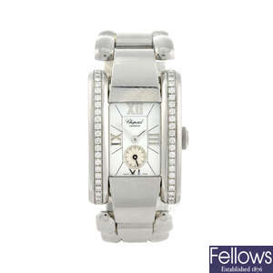 CHOPARD - a lady's factory diamond set stainless steel La Strada bracelet watch.