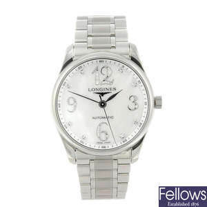 LONGINES - a stainless steel Master Collection bracelet watch.