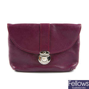 MARC JACOBS - a purple leather purse pouch.