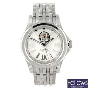 BULOVA - a gentleman's stainless steel Accutron bracelet watch.
