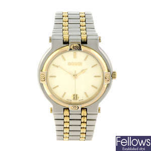GUCCI - a lady's stainless steel 128.5 bracelet watch.
