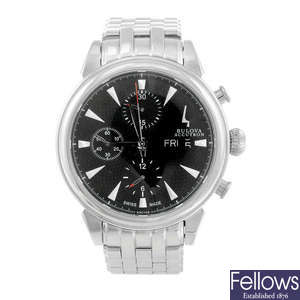 BULOVA - a gentleman's stainless steel Accutron Gemini chronograph bracelet watch.
