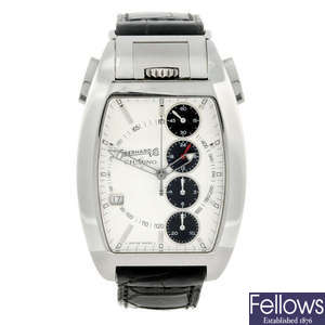 EBERHARD - a gentleman's stainless steel Chrono 24 chronograph wrist watch.