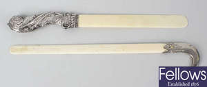 Two silver mounted page turners.