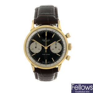 BREITLING - a gentleman's gold plated Top-Time chronograph bracelet watch.