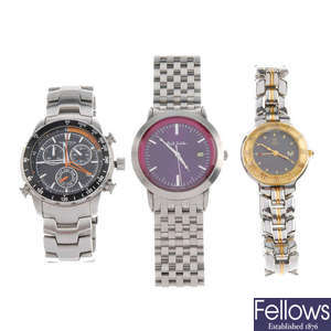 A group of eight watches assorted watches.