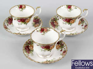 Several boxes containing a large quantity of Royal Albert china.
