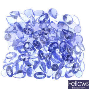A selection of tanzanites, weighing 25.04cts.