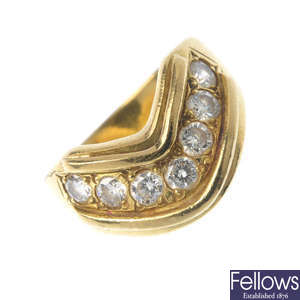 A diamond chevron ring.