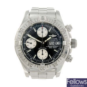 BREITLING - a gentleman's stainless steel Chrono Superocean chronograph bracelet watch.