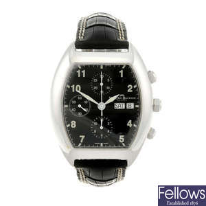 VAN DER BAUWEDE - a gentleman's silver Magnum Cal .35 wrist watch.