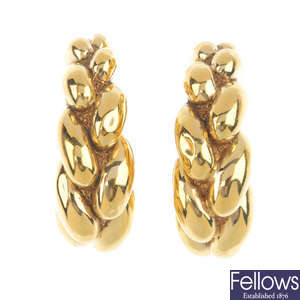 CHIMENTO - a pair of 1980s earrings. 