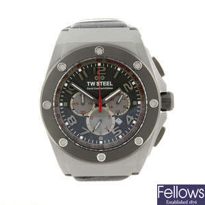 TW STEEL - a gentleman's stainless steel Special Edition CEO Tech David Coulthard chronograph wrist watch.