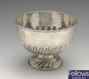 An early twentieth century silver rose bowl.