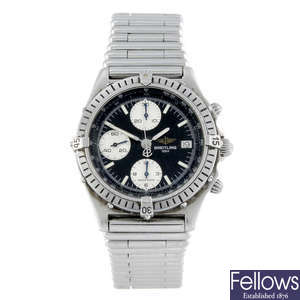BREITLING - a gentleman's stainless steel Windrider Chronomat chronograph bracelet watch.
