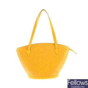 LOUIS VUITTON - a yellow Epi Saint Jacques GM handbag.