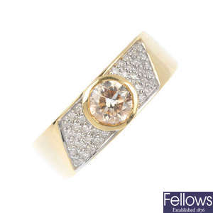 An 18ct gold diamond band ring