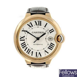 CARTIER - an 18ct rose gold Ballon Bleu wrist watch.