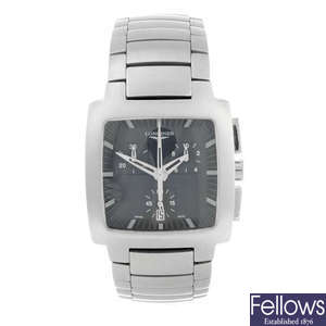 LONGINES - a gentleman's stainless  steel Oposition chronograph bracelet watch.