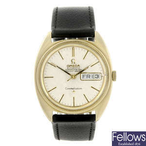 OMEGA - a gentleman's gold plated Constellation wrist watch.