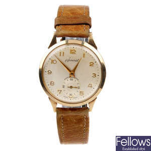ACCURIST - a gentleman's 9ct yellow gold wrist watch.