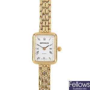 A ladies 9ct gold wrist watch.