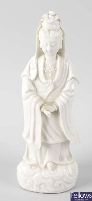 A 19th century Chinese blanc de chine figure.