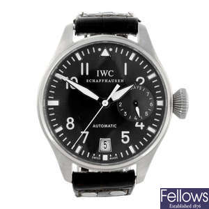 IWC - a gentleman's 18ct white gold Big Pilot wrist watch.