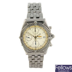 BREITLING - a gentleman's stainless steel Windrider Chronomat chronograph bracelet watch.