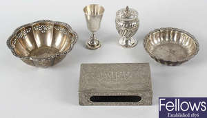 A small selection of various silver items.
