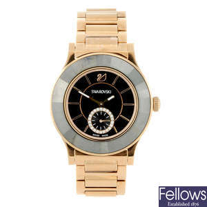 SWAROVSKI - a lady's rose gold plated Octea Classica bracelet watch.