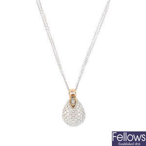 CHIMENTO - a diamond pendant, with chain.