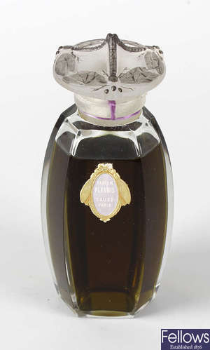 A vintage bottle of French Sauze Freres perfume.