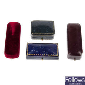 A selection of twenty-two antique and modern jewellery cases.