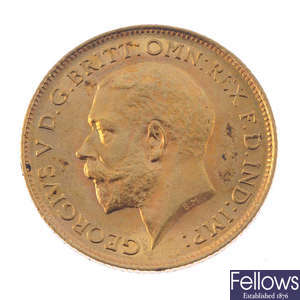 George V, Half-Sovereign 1912 & British 19th and 20th century coins.