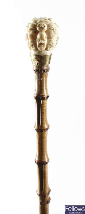A 19th century walking cane.