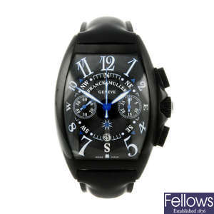 FRANCK MULLER - a gentleman's stainless steel PVD treated Mariner chronograph wrist watch.