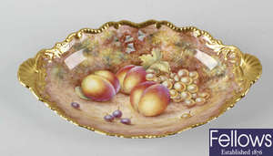 A Royal Worcester hand painted plate.