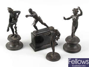 Four 19th century Grand Tour souvenir bronzes.