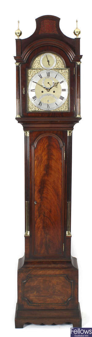 A fine George III mahogany-case 8-day brass dial longcase clock.