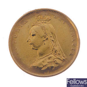 Victoria, Half-Sovereign 1887, rev. shield (S 3869).