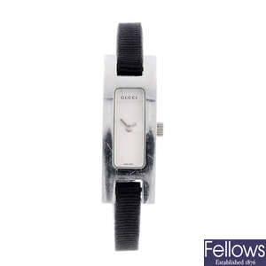 GUCCI - a lady's stainless steel 3900L wrist watch.