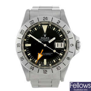 ROLEX - a gentleman's stainless steel Oyster Perpetual Date Explorer II 'Steve McQueen' bracelet watch.